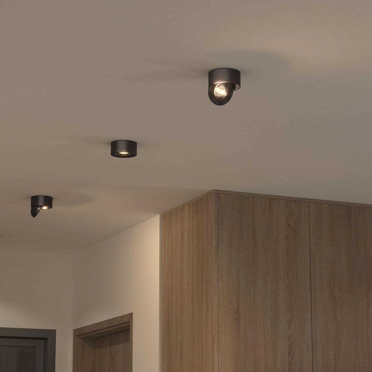 накладной светодиодный светильник elektrostandard glide 25100/led черный жемчуг a059330