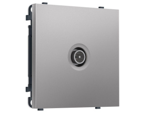 Комплект механизма TV розетки проходной SIGMA Сталь матовый 5-1000 MHz 4dB QUANT PRO Ambrella Volt MS513030 (SP5130, PR211)