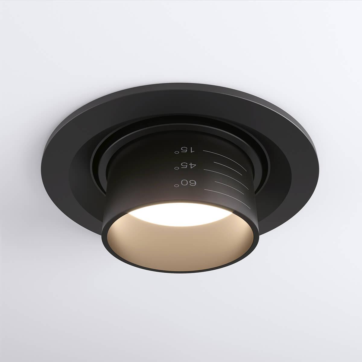 встраиваемый светодиодный светильник elektrostandard 9920 led 15w 4200k черный 4690389162879
