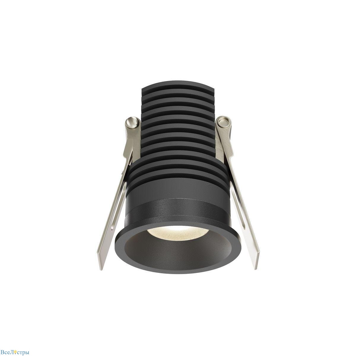встраиваемый светодиодный светильник maytoni technical mini dl059-7w3k-b