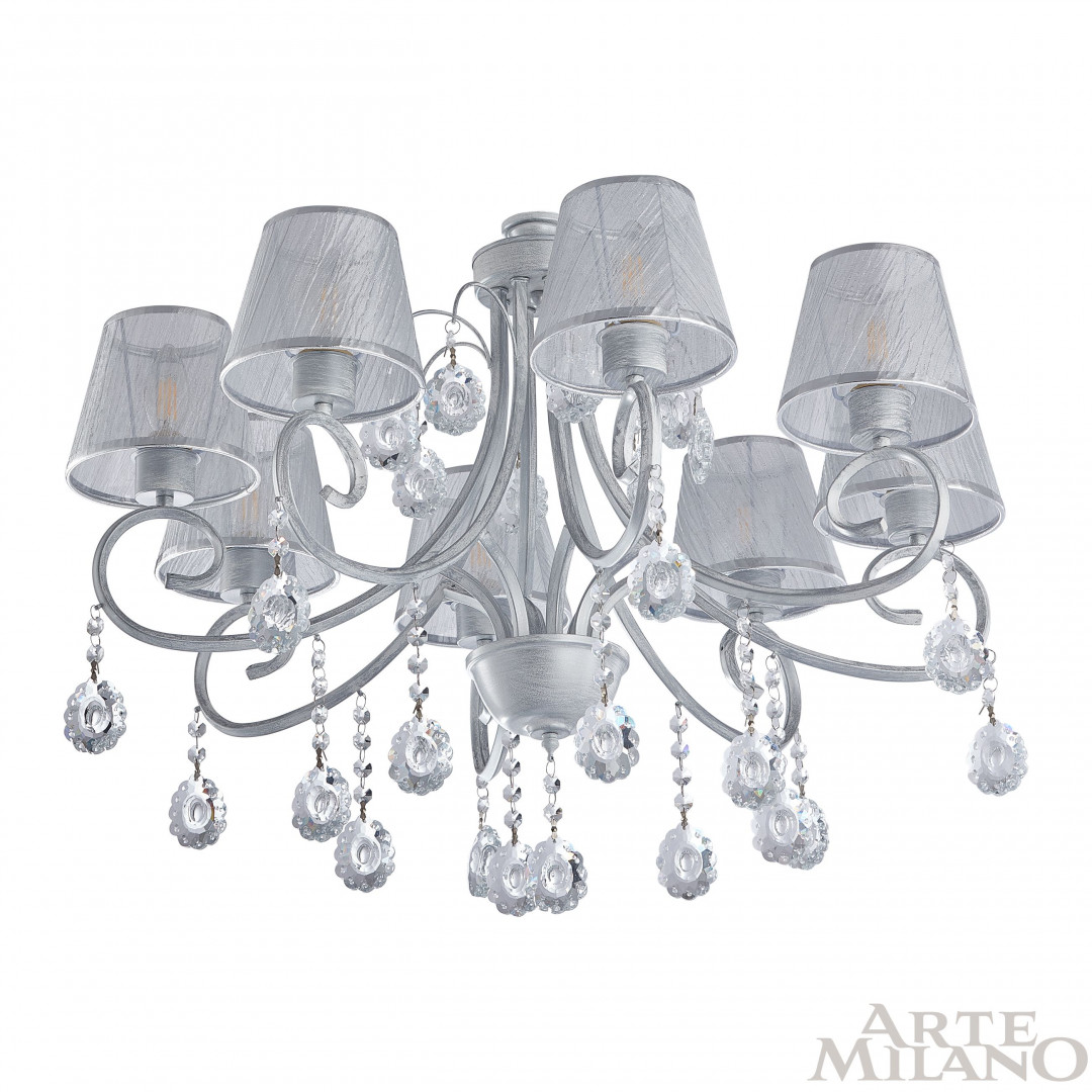потолочная люстра arte milano amalfi 337146/8 wt+sl