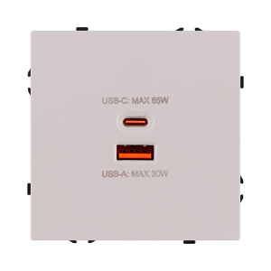 Розетка USB A+C 65W, кашемир матовый Kollinger Eclipse EC-024CM