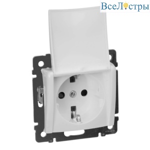 Розетка 2К+3 Legrand Valena 16A 250V с/з с крышкой винтовой зажим белый 774422