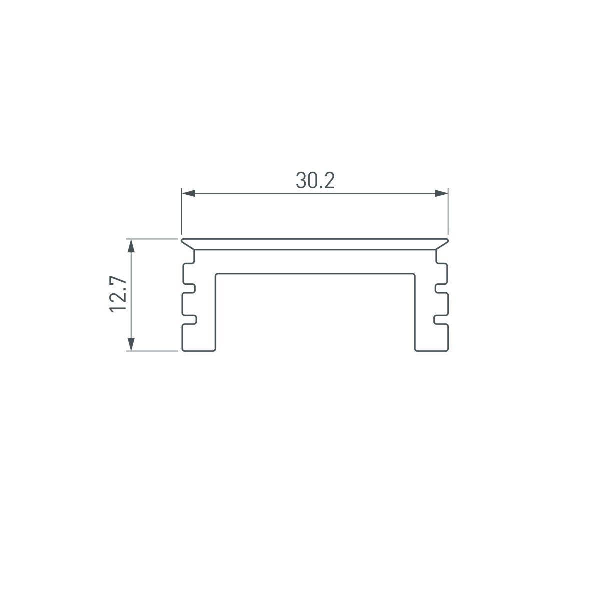 экран arlight line-3535-bent-side-2m opal 055987