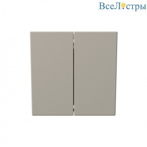 Выключатель двухклавишный 10A 250V с накладкой, цвет Сахара Jasmart FD3023SH