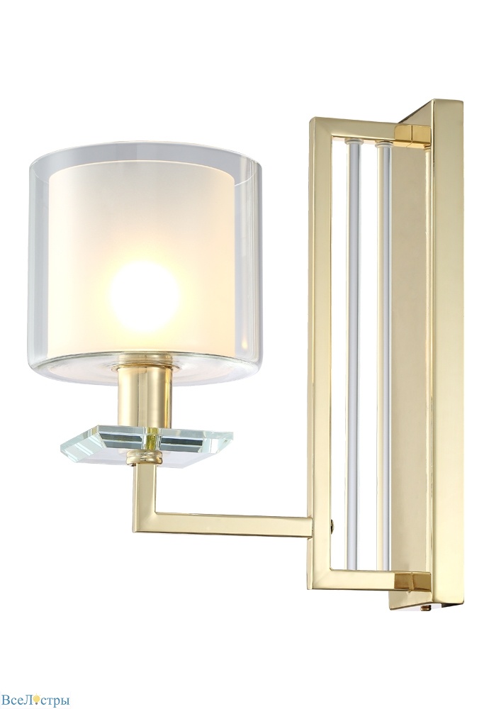 бра crystal lux nicolas ap1 gold/white