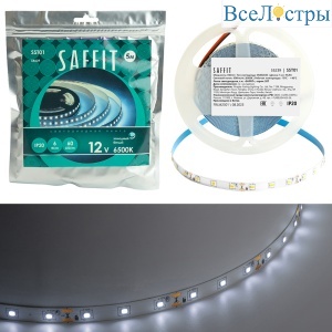 Светодиодная лента Saffit SST01 12В 6Вт/м 6500К 5м IP20 55239