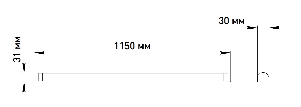 линейный потолочный светильник эра spo-501-m-4k-18 б0061358