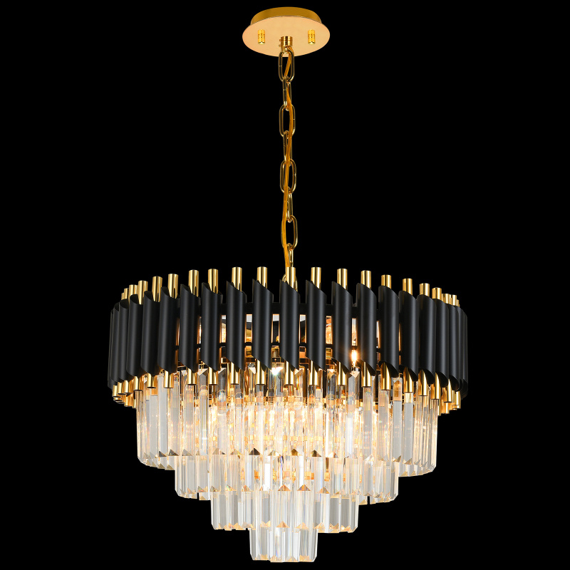 подвесная люстра natali kovaltseva darian 76017/10c gold black