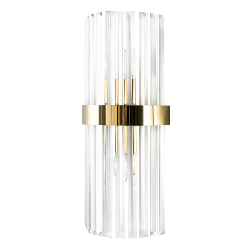 настенный светильник crystal lux sorpresa ap2 brass/transparente