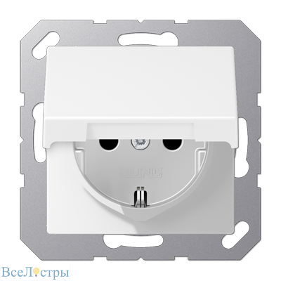 розетка штепсельная schuko jung a1520bfkiklwwm