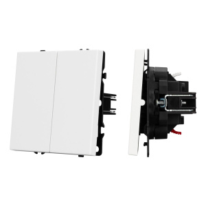 Выключатель 2 кл софт-тач белый кварц Arlight SWT-MK02-SFPL-WH (250V, 10A) 054238(1)