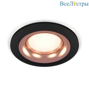 Комплект встраиваемого светильника Ambrella light Techno Spot XC7622006 SBK/PPG черный песок/золото розовое полированное (C7622, N7015)