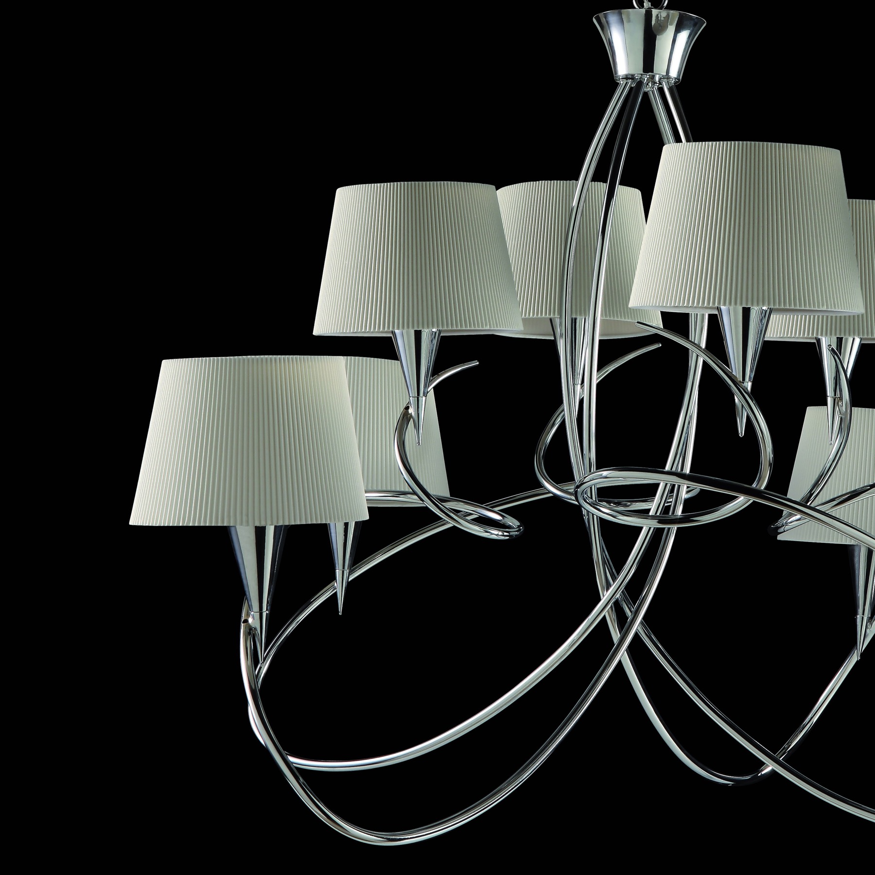 подвесная люстра mantra mara chrome - white 1654