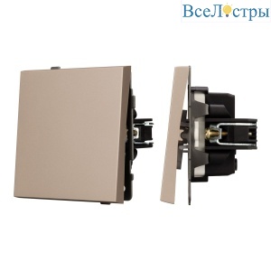Механизм выключателя одноклавишный перекрёстный Arlight SWT-TENDO-MKX1-PL-GD (230V, 10A) 054057