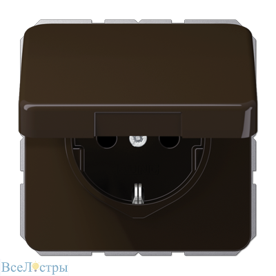 розетка штепсельная schuko jung cd1520bfklbr