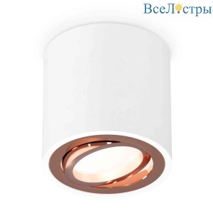 Комплект накладного светильника Ambrella light Techno Spot XS7531005 SWH/PPG белый песок/золото розовое полированное (C7531, N7005)