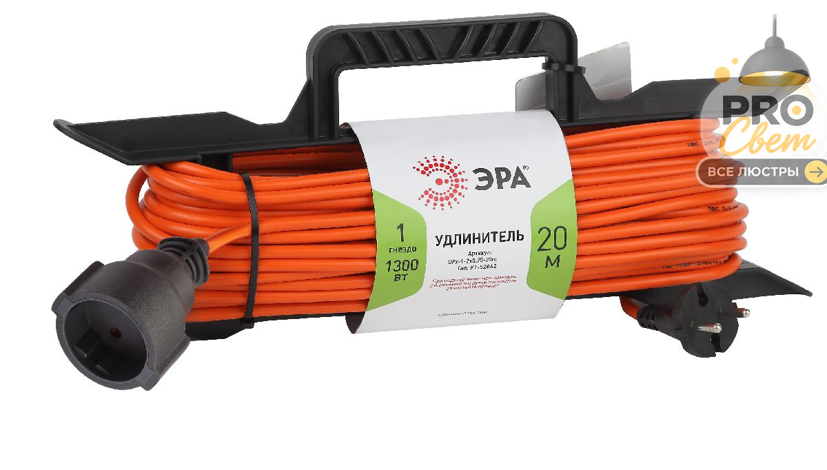 удлинитель силовой эра ufx-1-2x0.75-20m б0046821