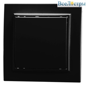 Выключатель одноклавишный Stekker Эрна черный PSW10-9003-03 39472