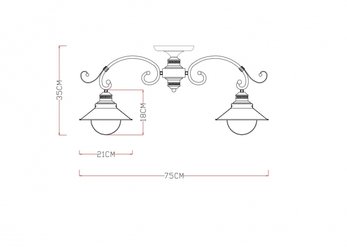 потолочная люстра arte lamp 7 a4577pl-5ck