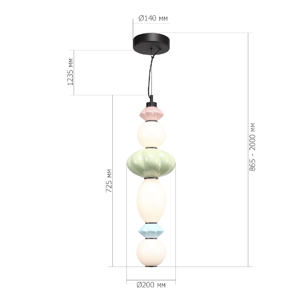 подвесная люстра st luce florentini sl6134.433.01