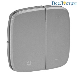 Лицевая панель Legrand Valena Allure светорегулятора клавишного алюминий 752087