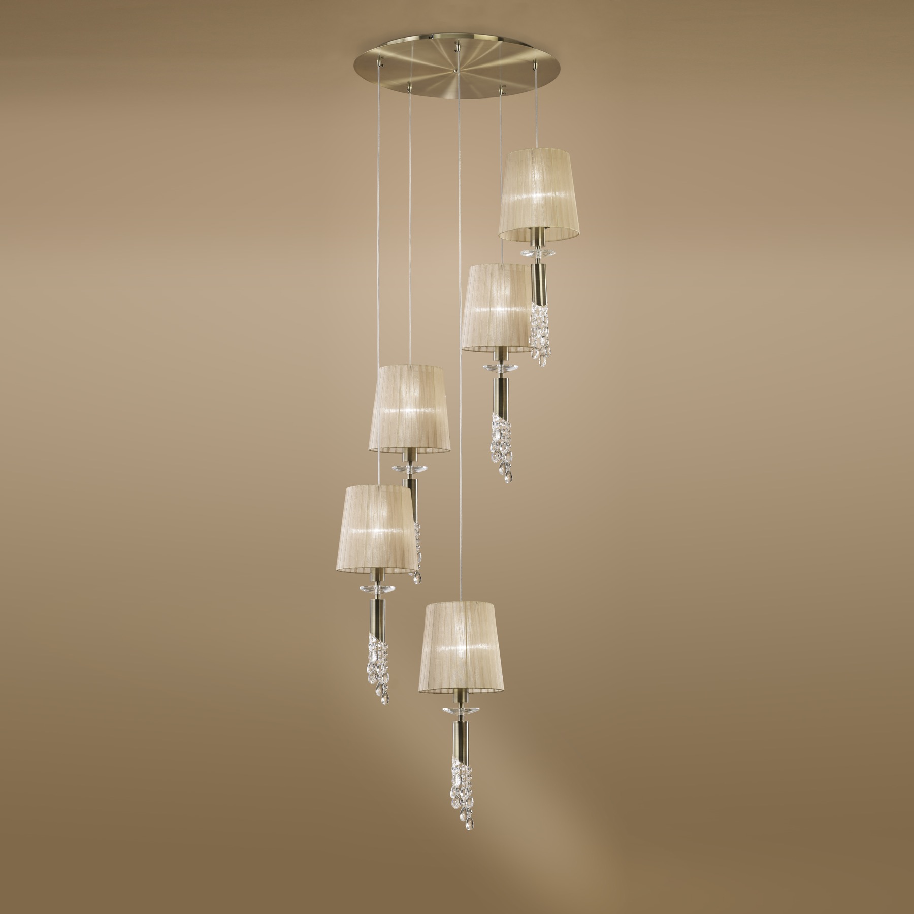 подвесная люстра mantra tiffany bronze 3877
