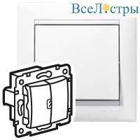 Переключатель двухклавишный Legrand Valena Classic 694266