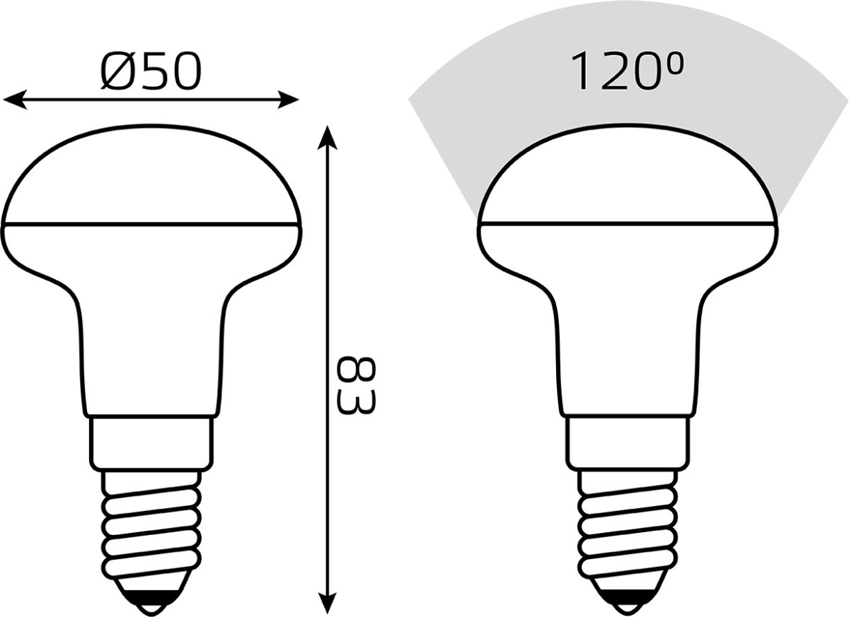 светодиодная лампа gauss elementary е14 6w 4100k 63126