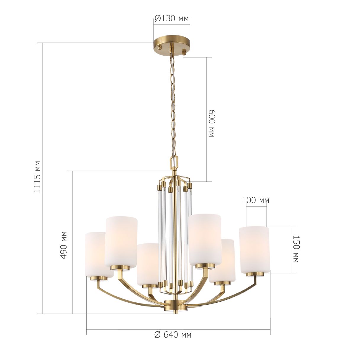 подвесная люстра  st luce опал sl1403.303.06