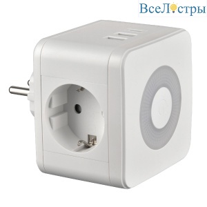 Разветвитель сетевой с выключателем Uniel S-GES2-16SBUC WHITE UL-00011245