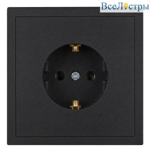 Розетка ЭРА Galaxy 15-2101-06 c заземлением 2P+E Schuko 16А-250В IP20 графит Б0070629