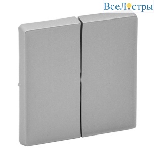 Лицевая панель Legrand Valena Life выключателя двухклавишного алюминий 755022