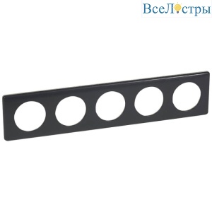 Рамка 5-постовая Legrand Celiane карбон 068980