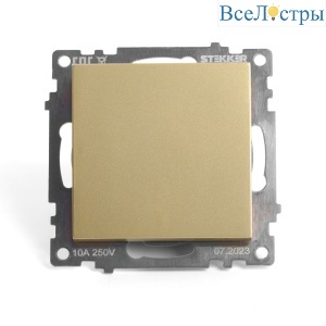 Выключатель 1-клавишный Stekker Катрин GLS10-7103-08 49213