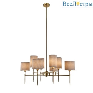 Люстра на штанге Indigo Plisse 13033/8R Brass V000537