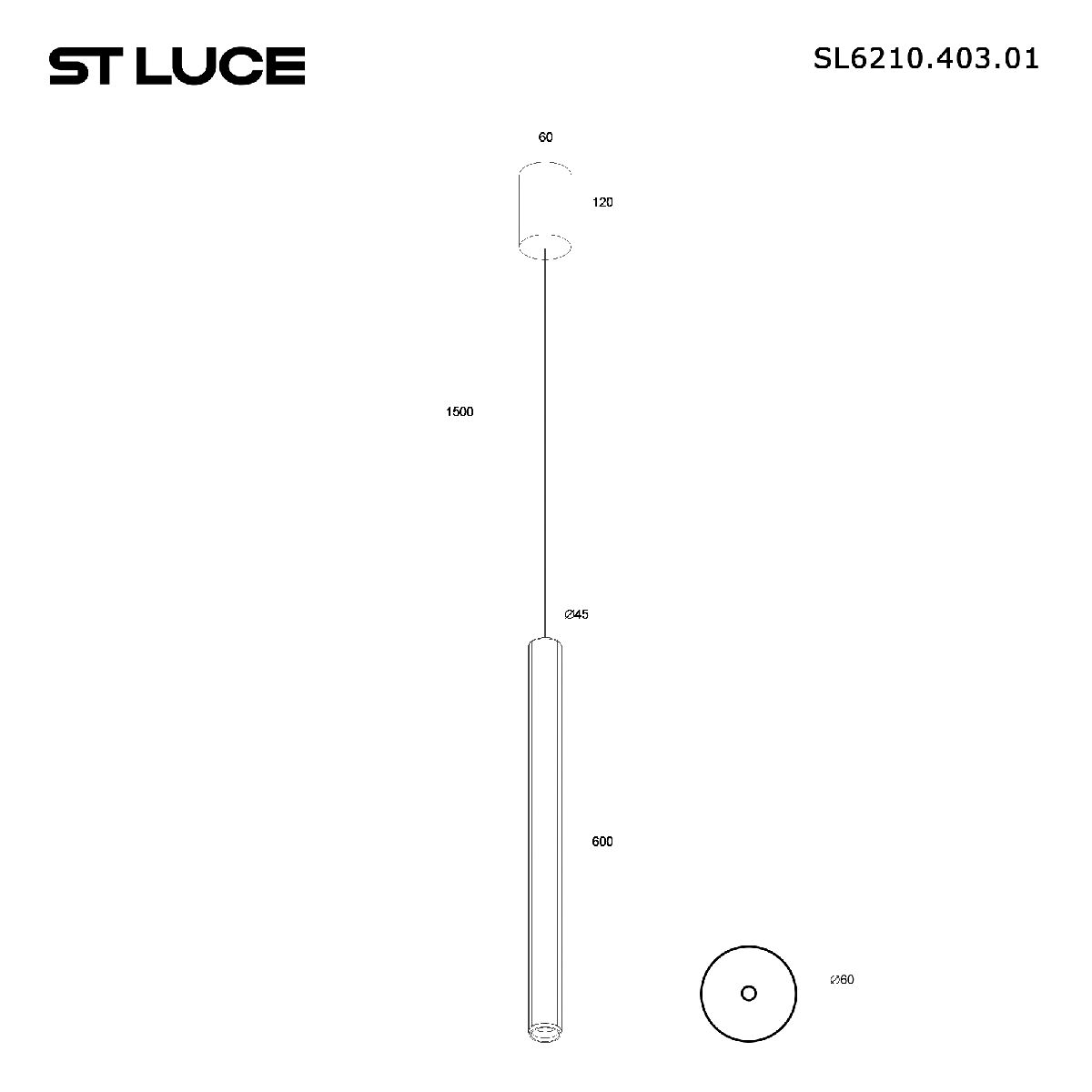 подвесной светильник st luce lilt sl6210.403.01
