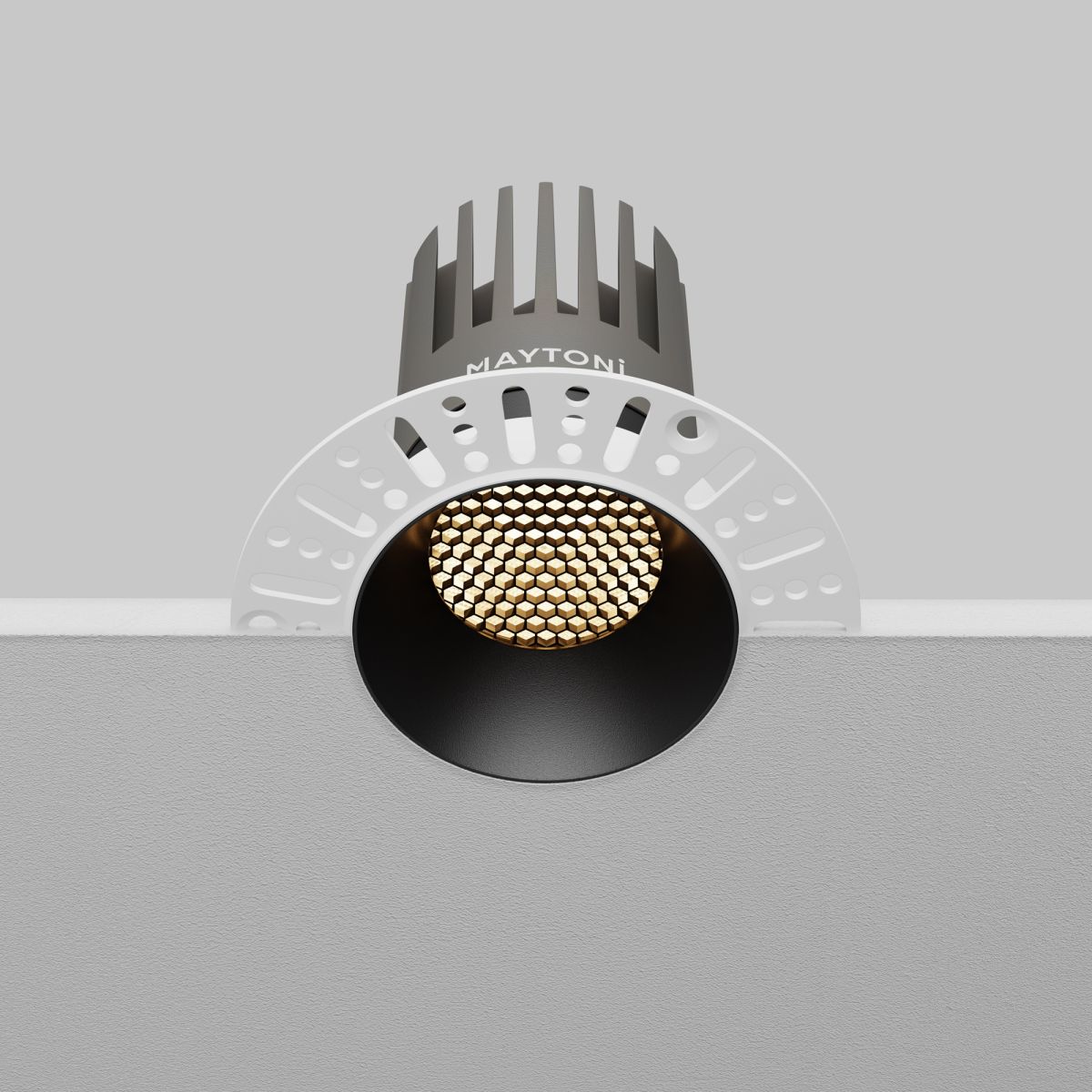 встраиваемый светильник maytoni technical dip dl121-15w-3k-trs-b