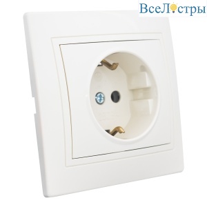 Розетка 2П+З скрытой установки 16А 250В IP20,слоновая кость (керамика) "Дельта" General 477269