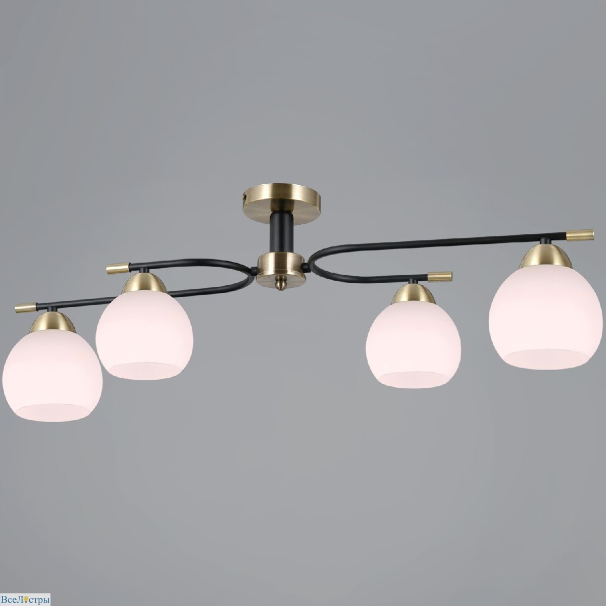 потолочная люстра illumico il0638-4csq-24 ab bk libra