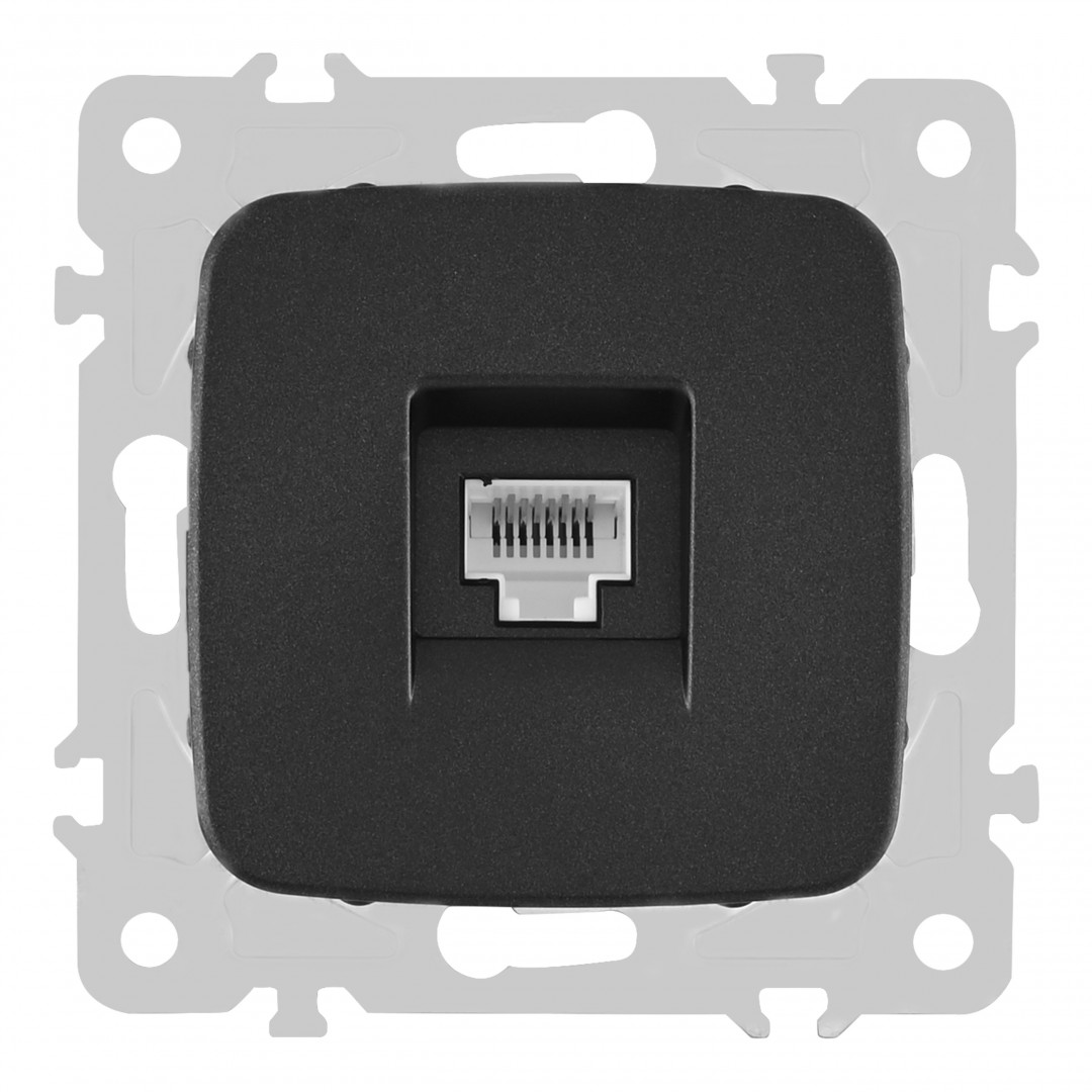 розетка rj45 arte milano 205.45-1.black