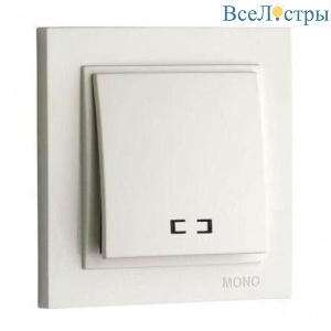 Выключатель Mono Electric Despina одноклавишный с подсветкой слоновая кость 102-010025-101