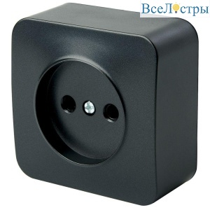 Розетка 2P Stekker София черный MST10-11-02 49313