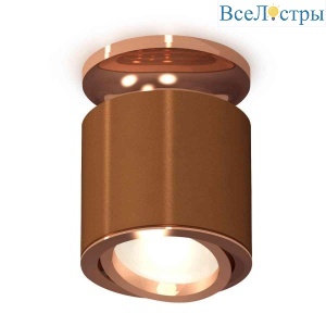 Комплект накладного светильника Ambrella light Techno Spot XS7404140 SCF/PPG кофе песок/золото розовое полированное (N7930, C7404, N7005)