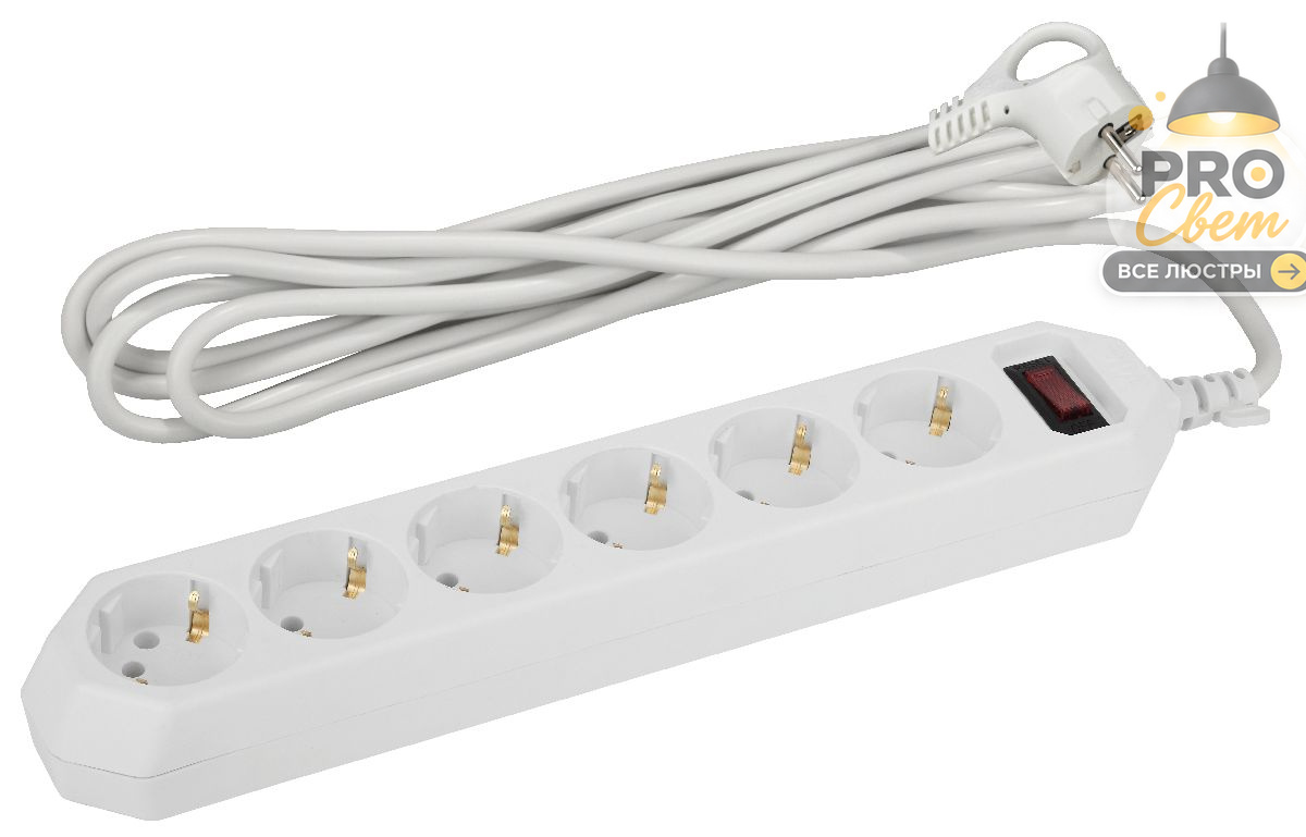 сетевой фильтр эра usf-6es-1,5m-w-box б0037260