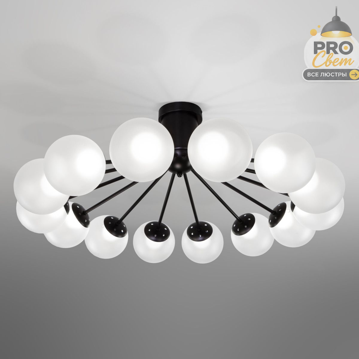 потолочная люстра eurosvet vinter 201057 led черный a072623