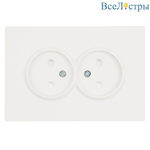 Розетка 2-местная СЗК Stekker 250В 16А Эмили RST16-5116-01ZK 50237