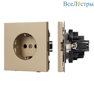 Механизм электрической розетки Arlight SCT-TENDO-MEU1-SFPL-GD (230V, 16A) 054639