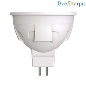 Лампа светодиодная Uniel Яркая LED-JCDR 6W/6500K/GU5.3/FR PLP01WH UL-00011019