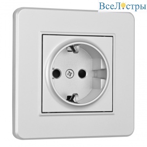 Комплект розетки с/з и шторками и рамкой Arte Milano SET16-1-40-1 silver